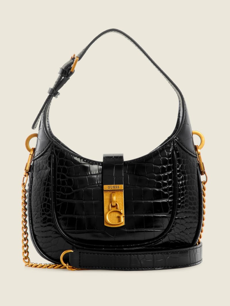 Guess Maimie Croc Women's Mini Bag Black | 3476-YJGIK