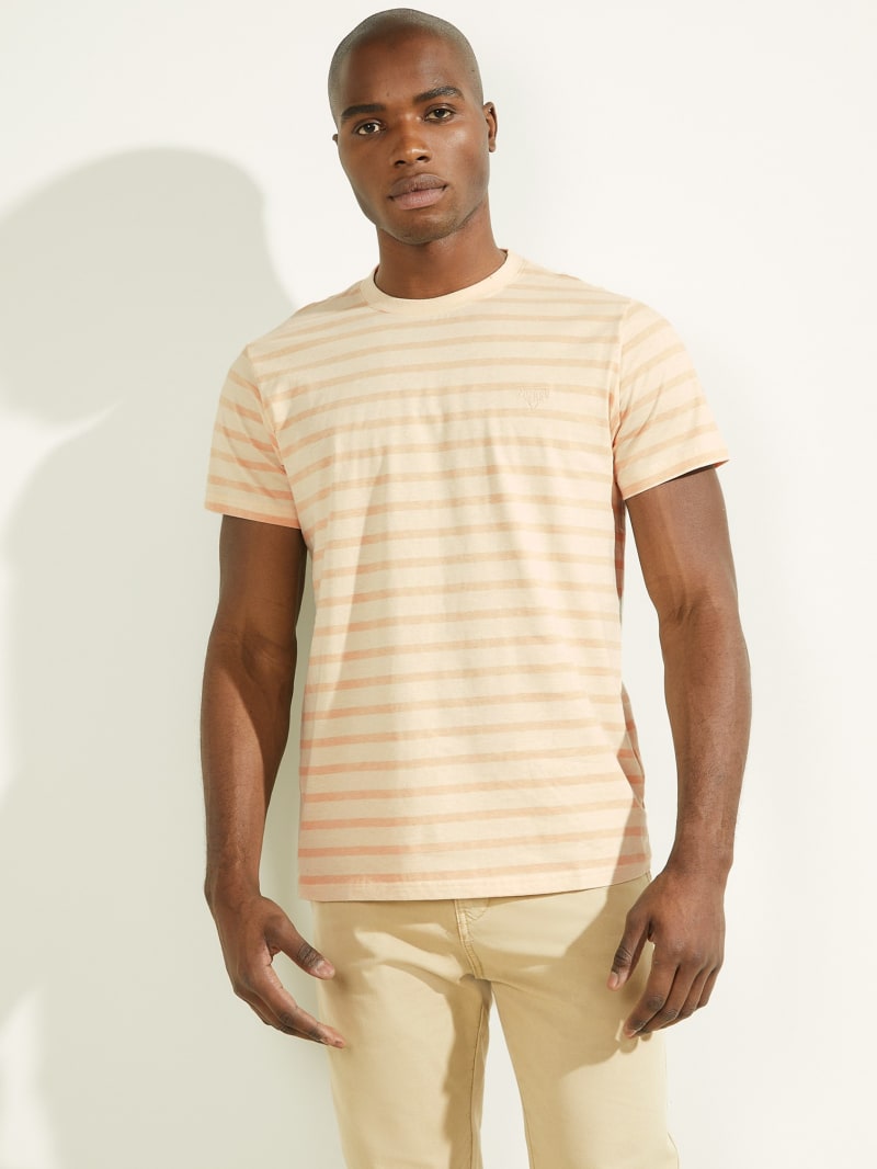 Guess Marlon Tee Men's T Shirts Beige | 3061-FVHLG