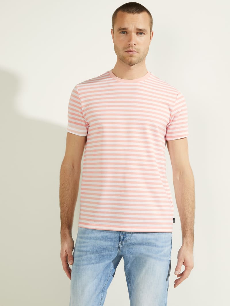 Guess Marlon Tee Men's T Shirts Pink | 5427-SCFLV