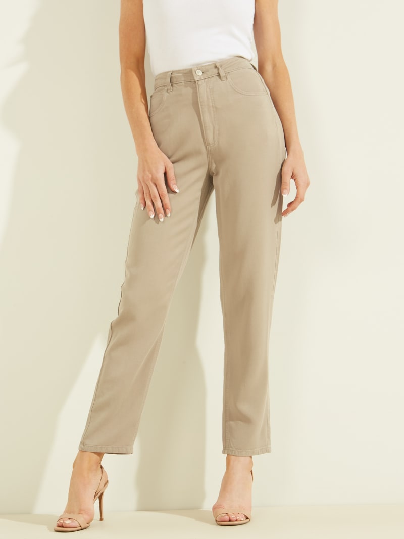 Guess Mom Women's Pants Beige | 1943-AKGCZ