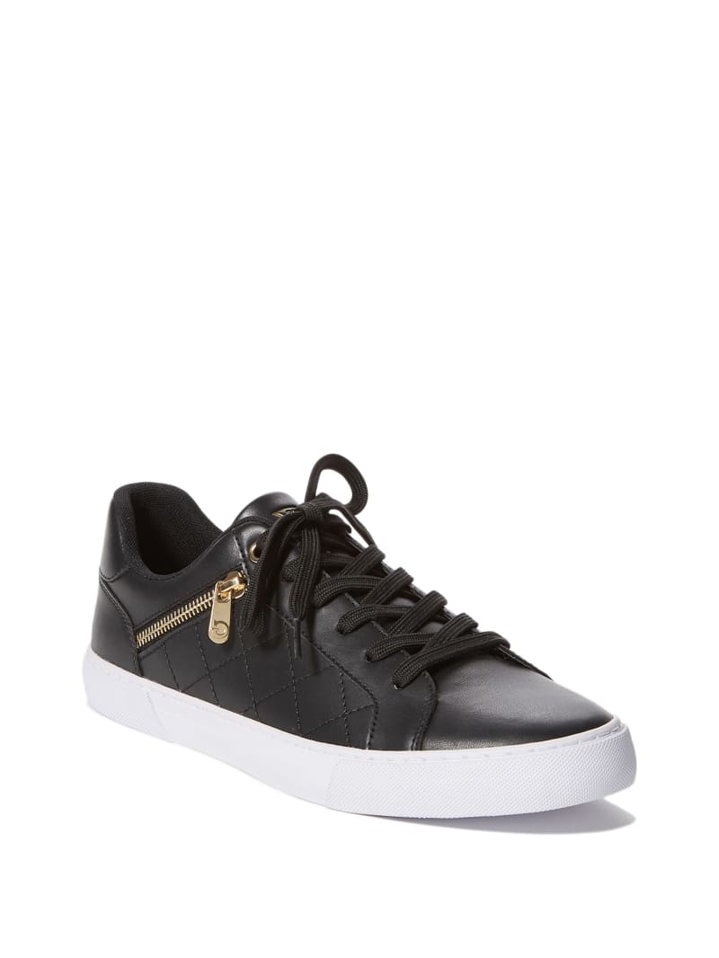 Guess Myran Zip Low-Top Men's Sneakers Black | 0691-UVJMR