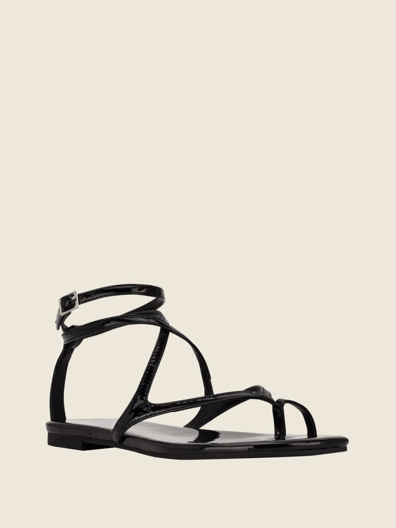 Guess Nalanie Strappy Women's Sandals Black | 5736-ONRDE