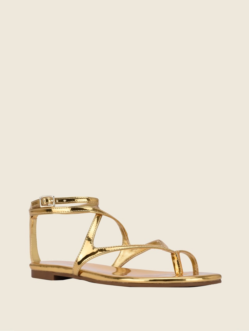 Guess Nalanie Strappy Women's Sandals Gold | 6432-IVQWP