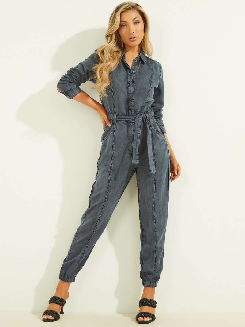 Guess Neva Jumpsuit Women's Dress Blue | 9186-BFSKP