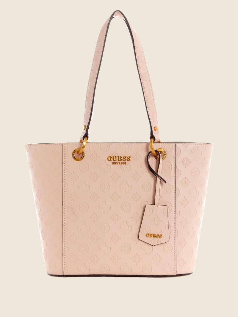 Guess Noelle Small Elite Women's Tote Bags Pink | 1902-OTNFK