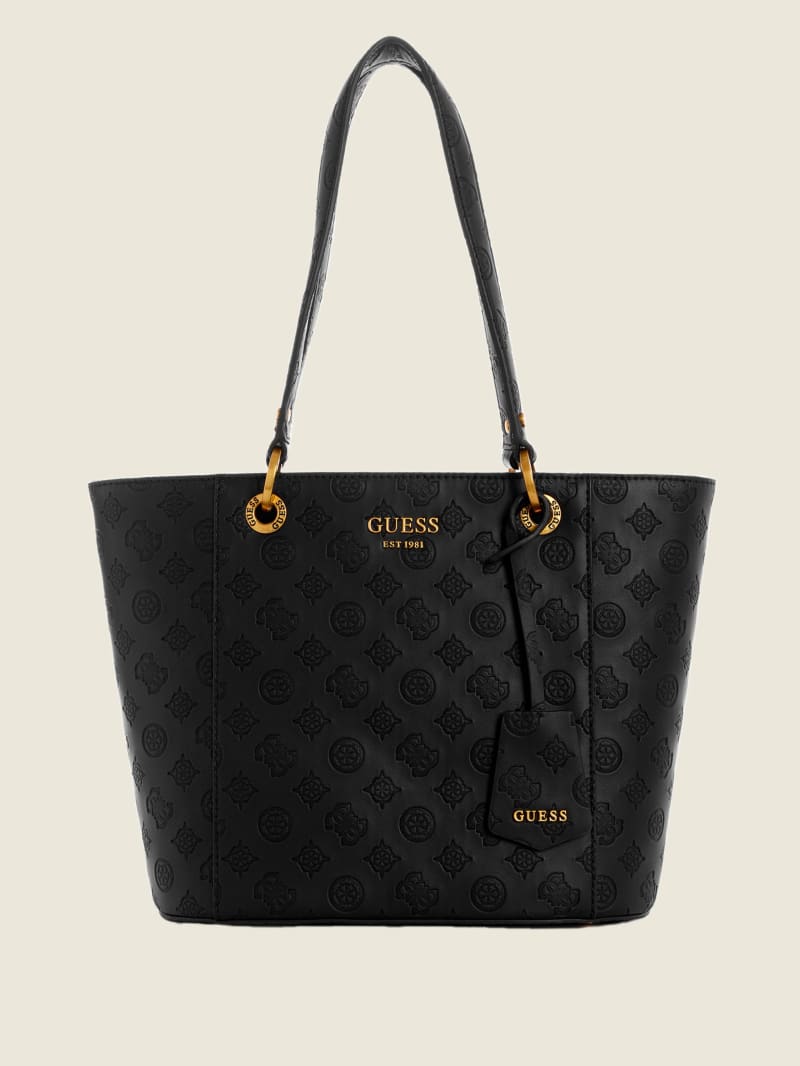 Guess Noelle Small Elite Women's Tote Bags Black | 6204-IYQZF