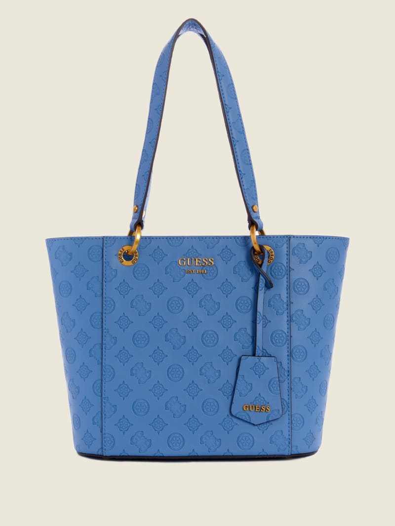 Guess Noelle Small Elite Women's Tote Bags Blue | 9538-XGJHW