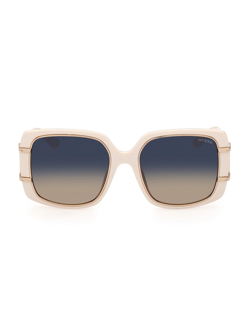 Guess Oversized Square Women's Sunglasses White | 2095-EMHVX