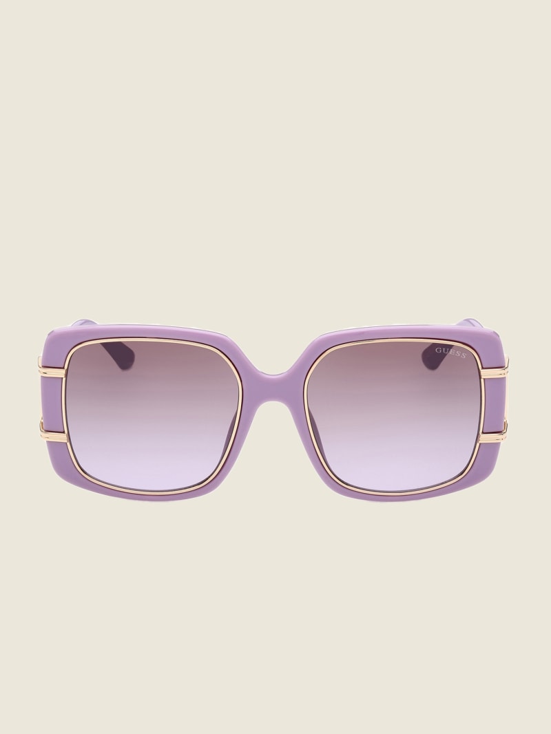 Guess Oversized Square Women's Sunglasses Purple | 7926-NLGJX