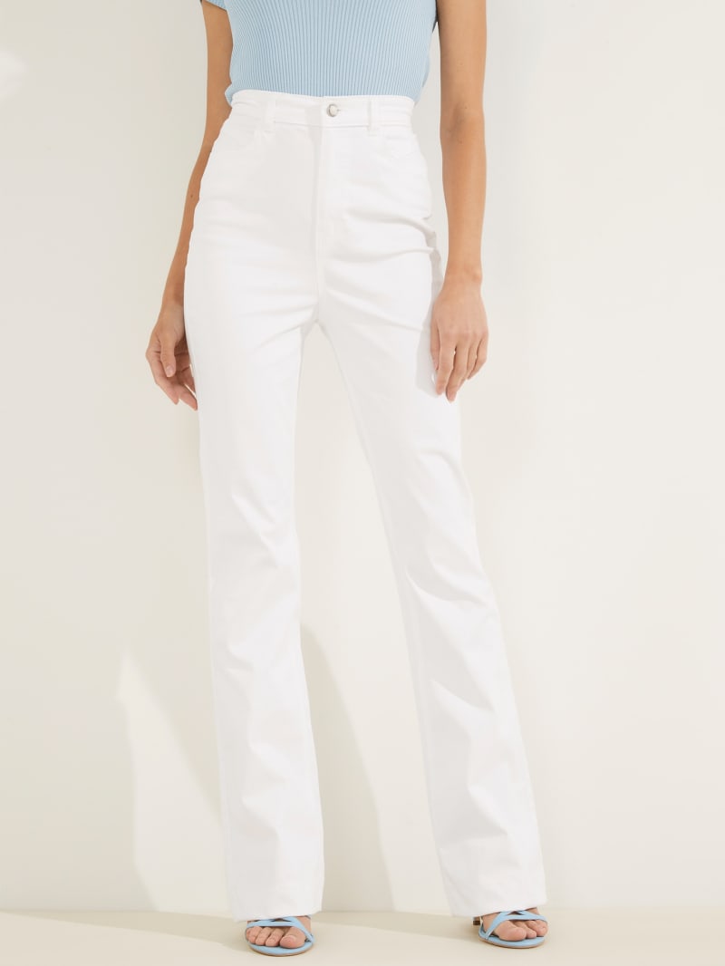 Guess Pop 70s Satin Women's Pants White | 8312-MFABC