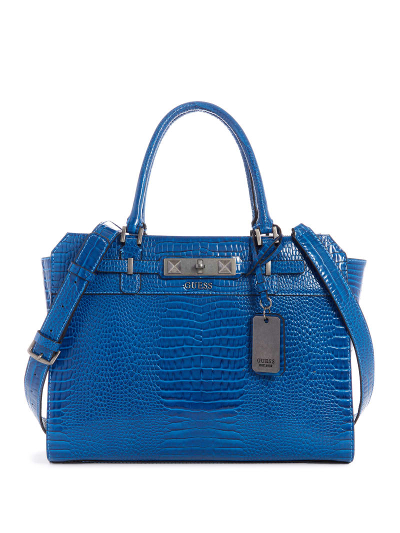 Guess Raffie Carryall Women's Tote Bags Blue | 0793-FIRQM