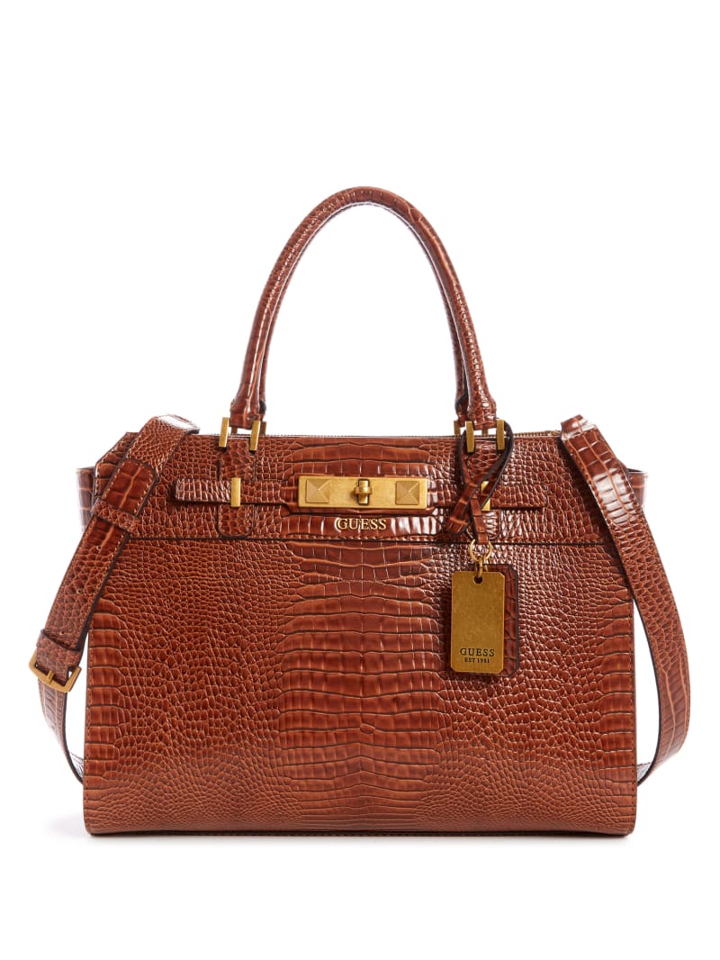 Guess Raffie Carryall Women's Tote Bags Brown | 3427-ZGIHB