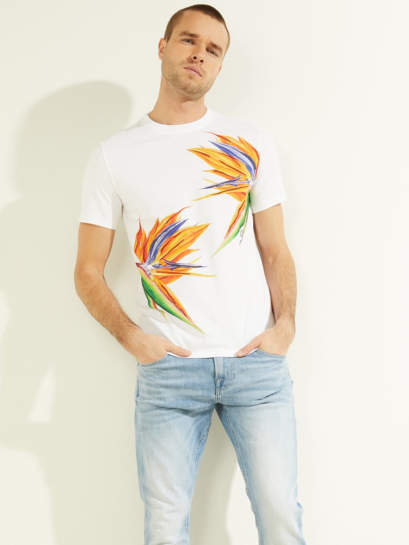 Guess Ritchie Tee Men's T Shirts White | 2130-LGBTV