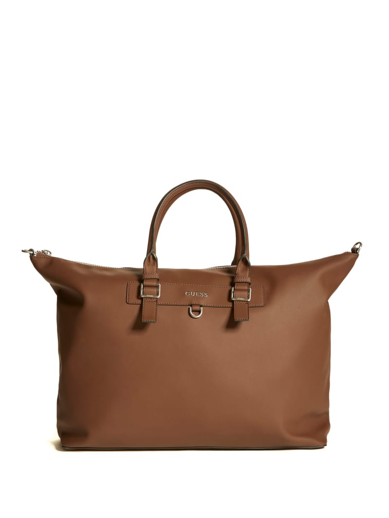 Guess Riviera Duffle Men's Bags Brown | 9783-EJUTB