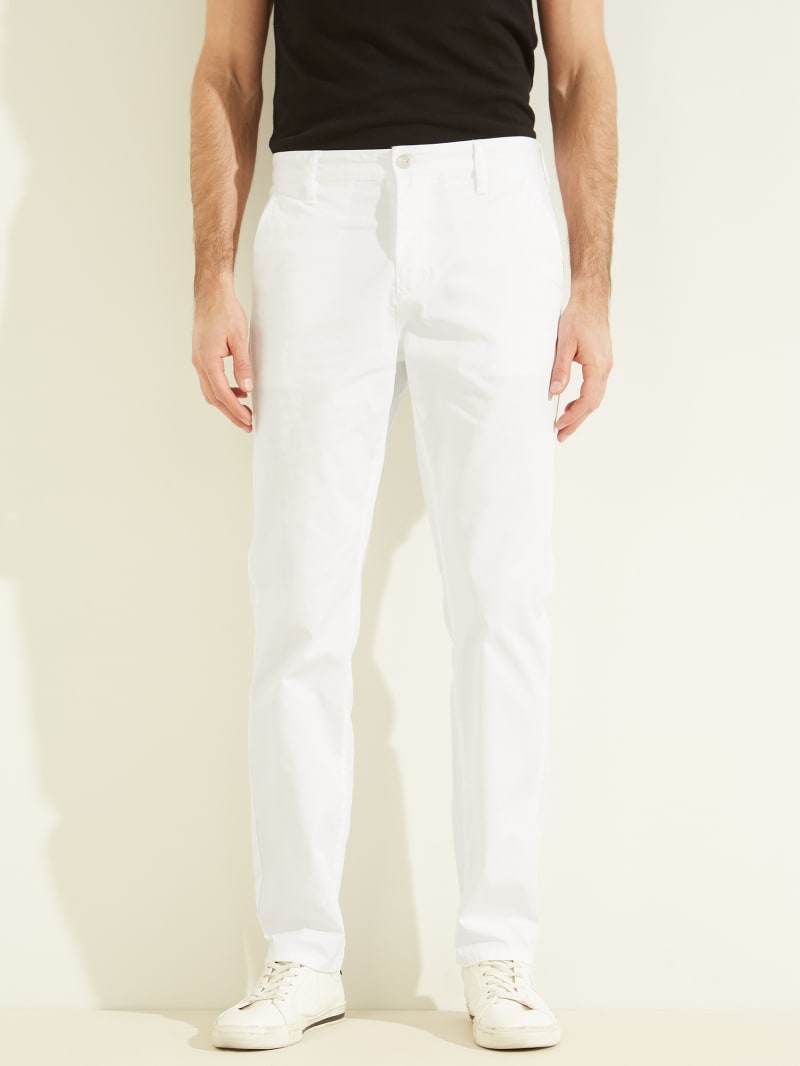 Guess Robert Canvass Men's Pants White | 5086-WPNDX