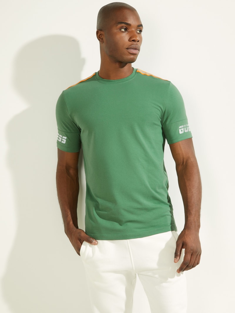 Guess Rodney Active Tee Men's T Shirts Green | 4815-HPUEQ