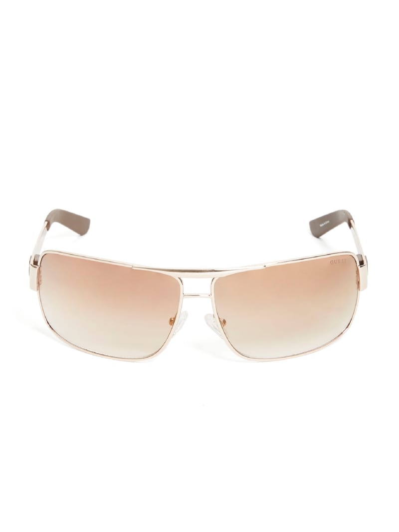 Guess Ron Navigator Men's Sunglasses Gold | 6082-ELPFH