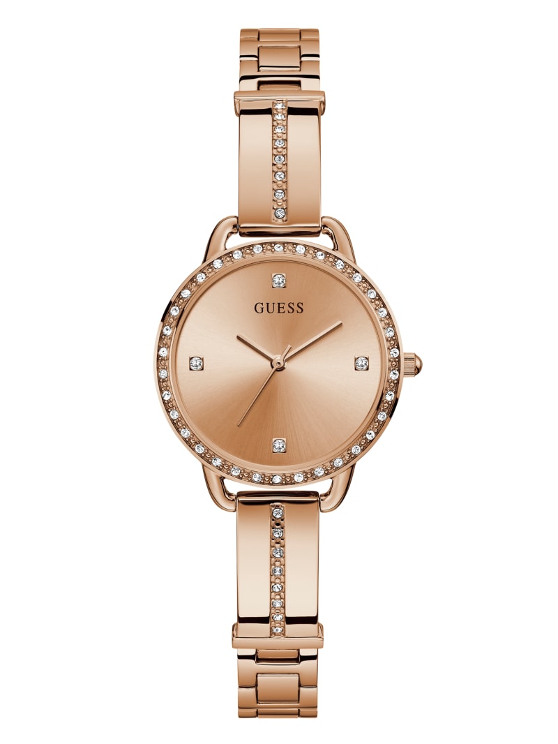 Guess Rose Gold-Tone Crystal Analog Women's Watches Copper | 4062-WXVDH