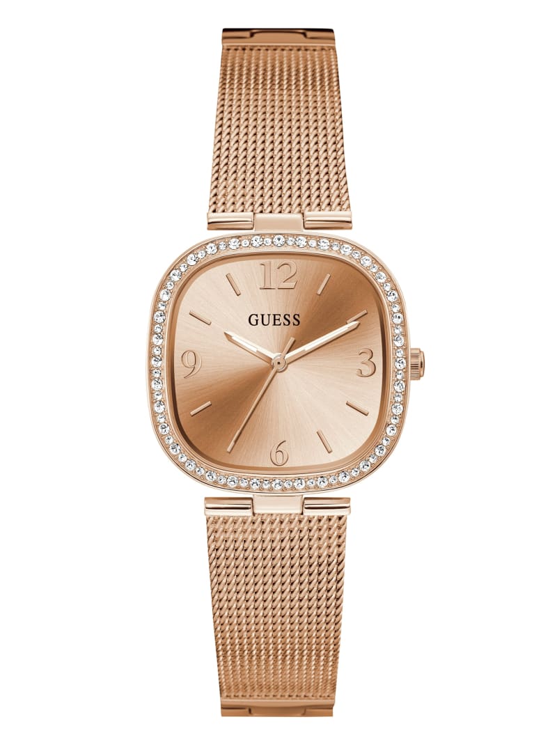 Guess Rose Gold-Tone Mesh Analog Women's Watches Copper | 1483-STWLA