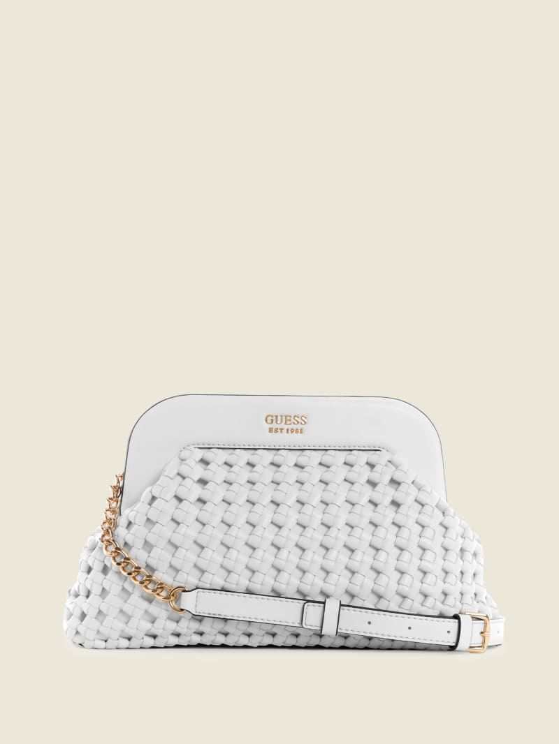 Guess Sicilia Frame Clutch Women's Mini Bag White | 1385-PQWSO