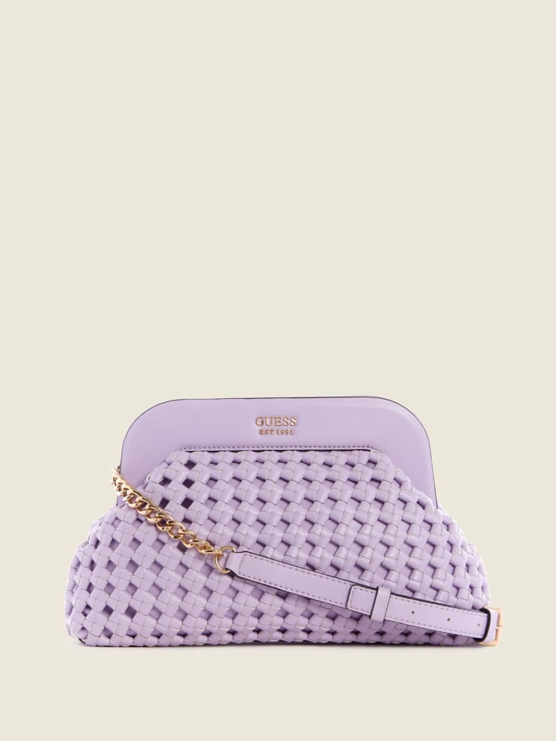 Guess Sicilia Frame Clutch Women's Mini Bag Purple | 9503-ARETQ