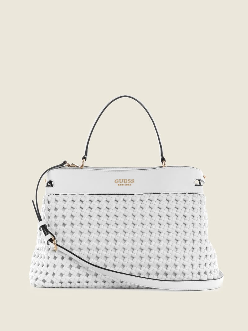 Guess Sicilia Women's Satchel Bags White | 1263-KCLOG