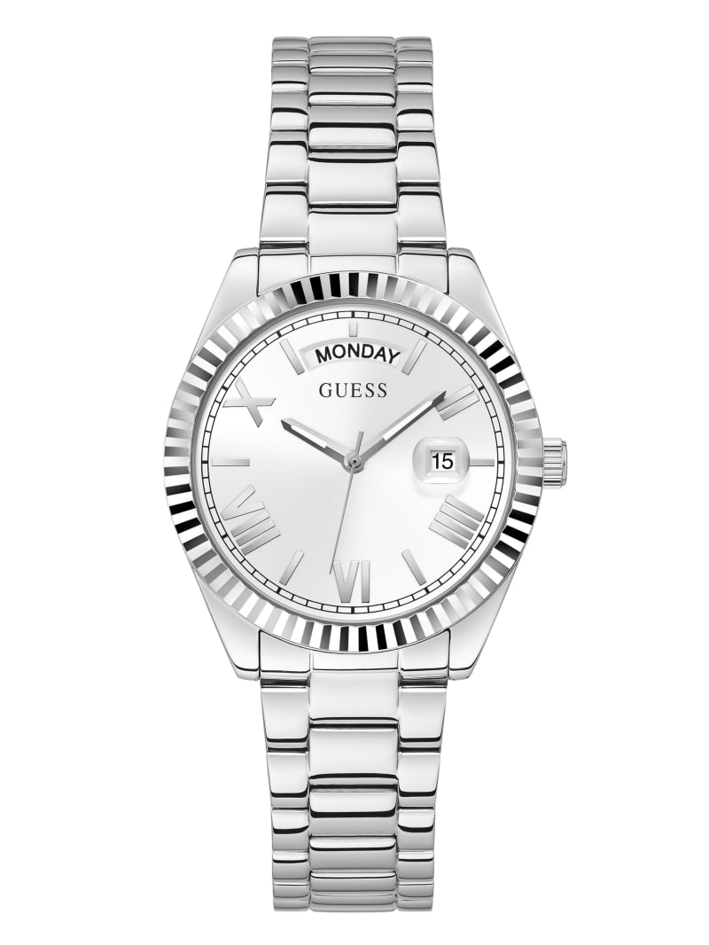 Guess Silver-Tone Analog Women's Watches Silver | 5672-MFJCZ