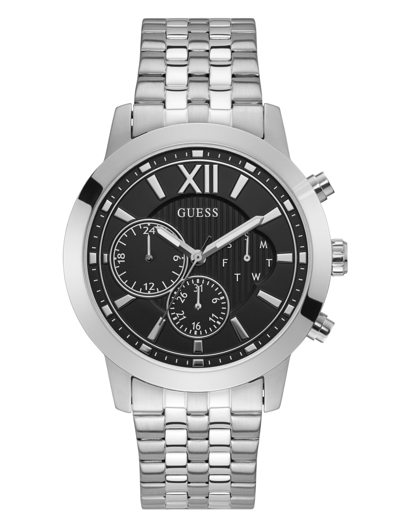 Guess Silver-Tone And Chrono-Look Multifunction Women's Watches Silver | 4827-ZBFRP