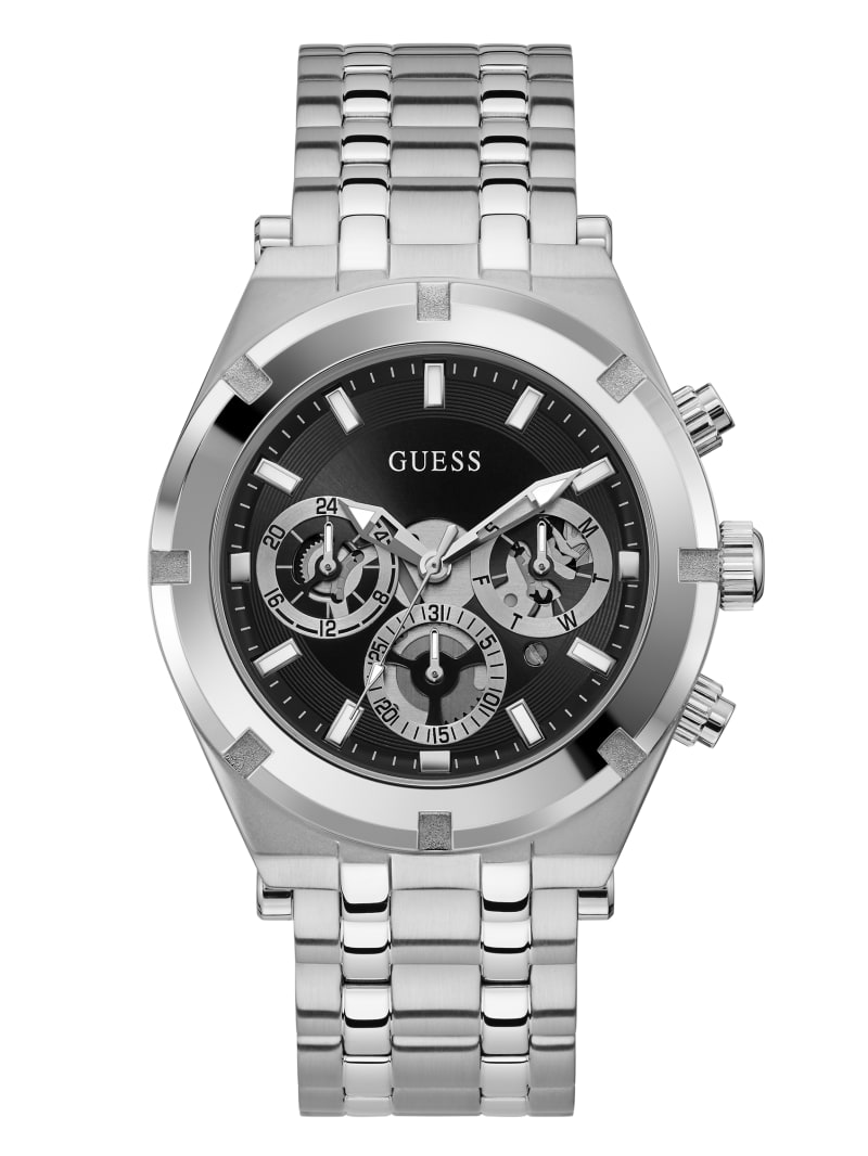 Guess Silver-Tone Multifunction Men's Watches Silver | 6298-VICUN