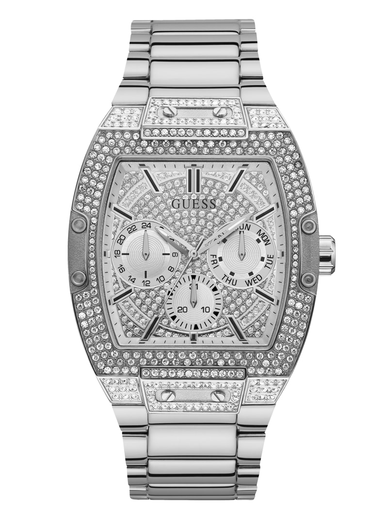 Guess Silver-Tone Multifunction Men's Watches Silver | 7931-VJQDG