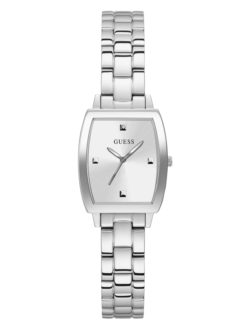 Guess Silver-Tone and Diamond Analog Women's Watches Silver | 4093-IBTLE