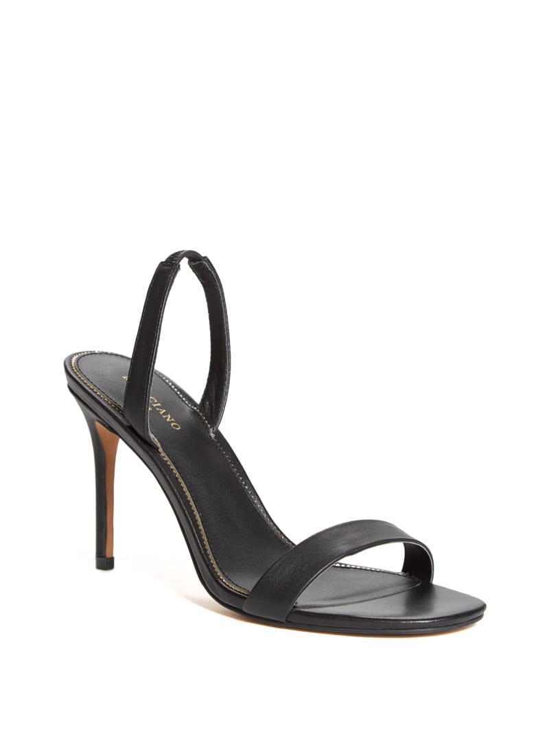 Guess Single Strap Sling Back Women's Heels Black | 6051-VXLFI