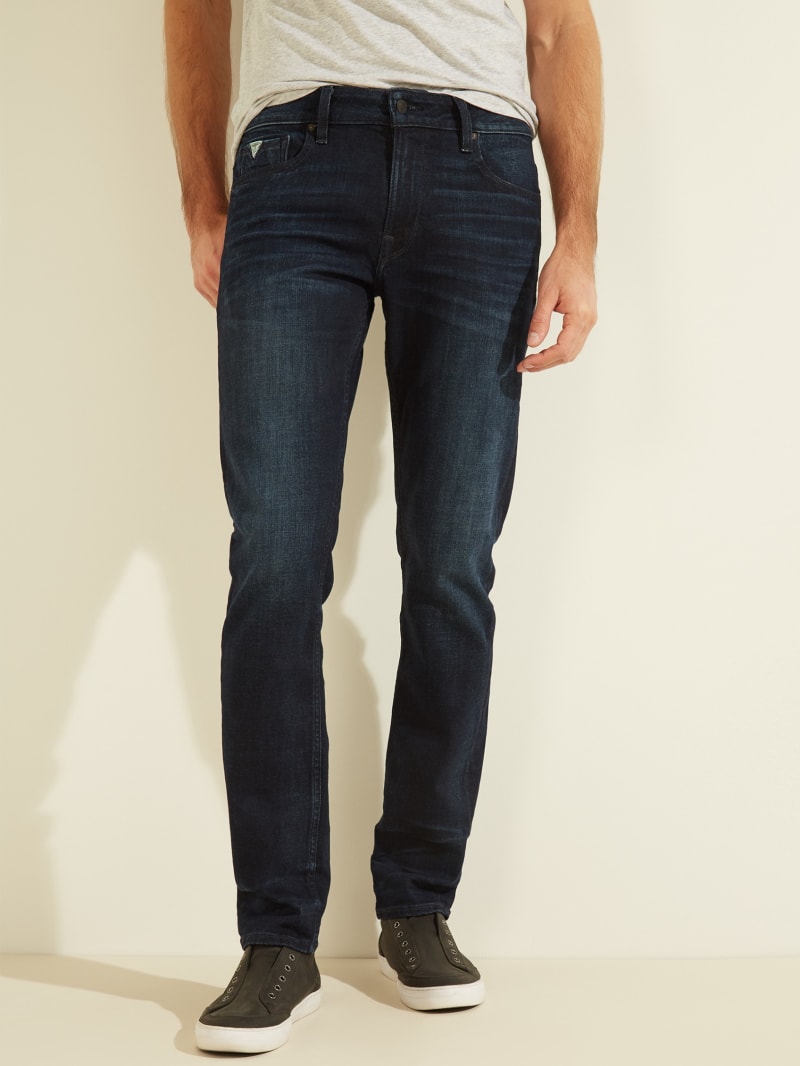 Guess Slim Tapered Men's Pants Navy | 6150-DLMCK