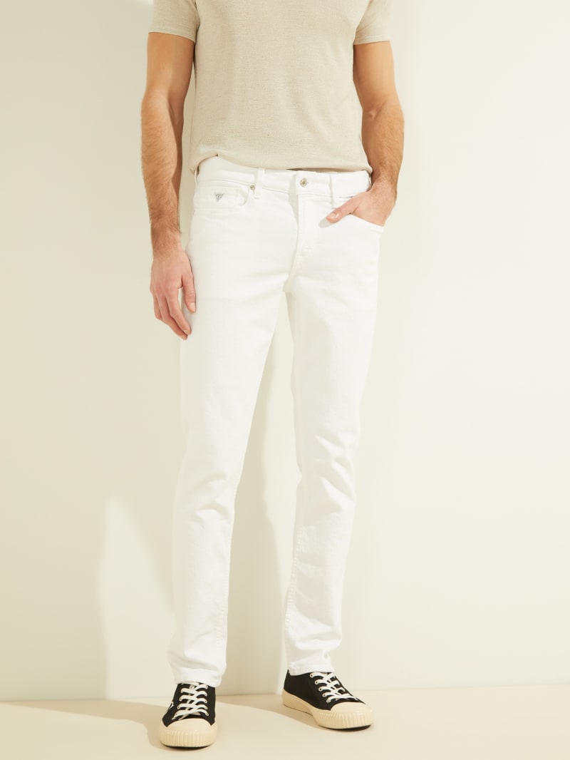 Guess Slim Tapered Men's Pants White | 5973-LHZTP