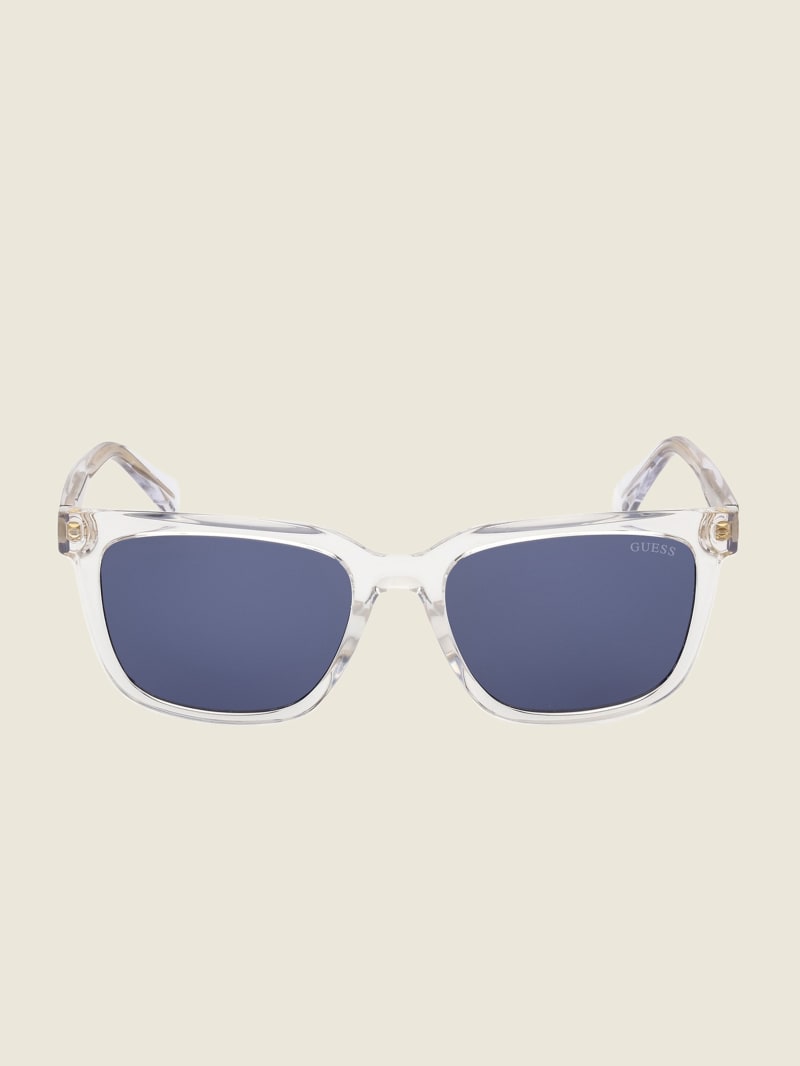 Guess Square Men's Sunglasses Blue | 0419-ZRKQE