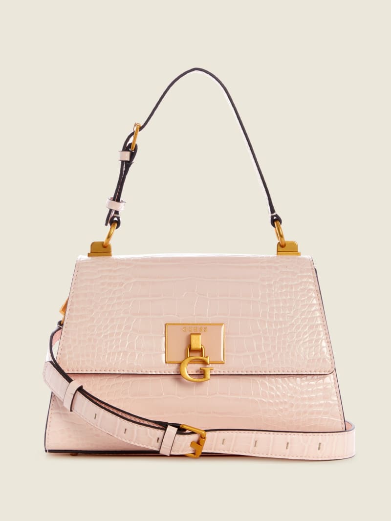 Guess Stephi-Handle Women's Satchel Bags Pink | 2981-EBGXM