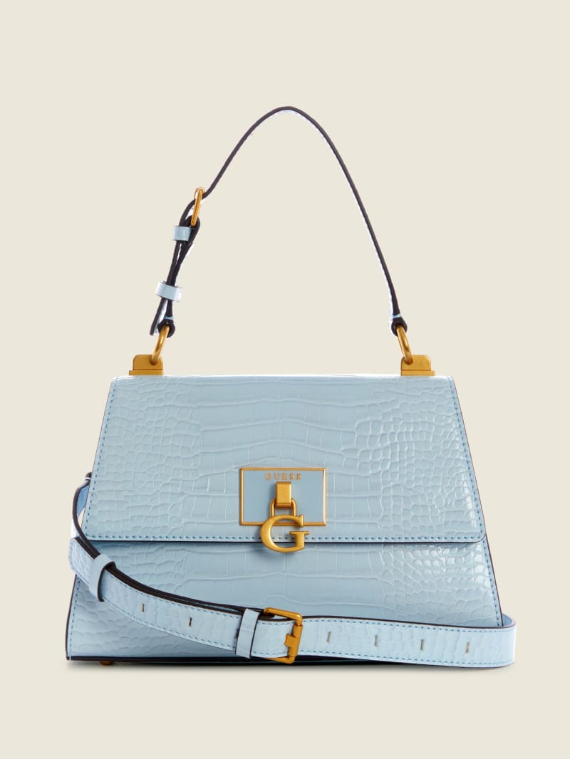 Guess Stephi-Handle Women's Satchel Bags Blue | 7418-BEUIL