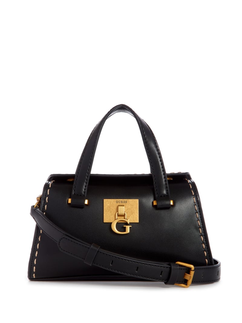 Guess Stephi Women's Satchel Bags Black | 7853-YDMEN