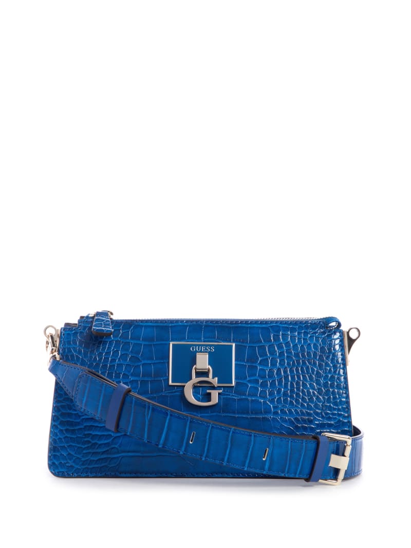 Guess Stephi Zip Women's Crossbody Bags Blue | 7385-GPXAZ