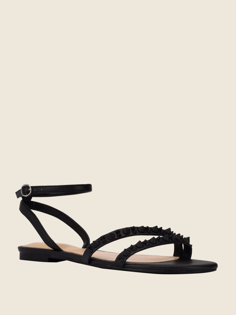 Guess Teagin Studded Women's Sandals Black | 8142-PANGT