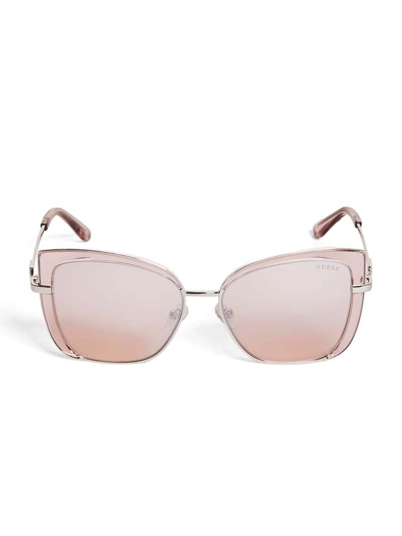 Guess Tinted Cat-Eye Women's Sunglasses Pink / Burgundy | 3680-RFXLT