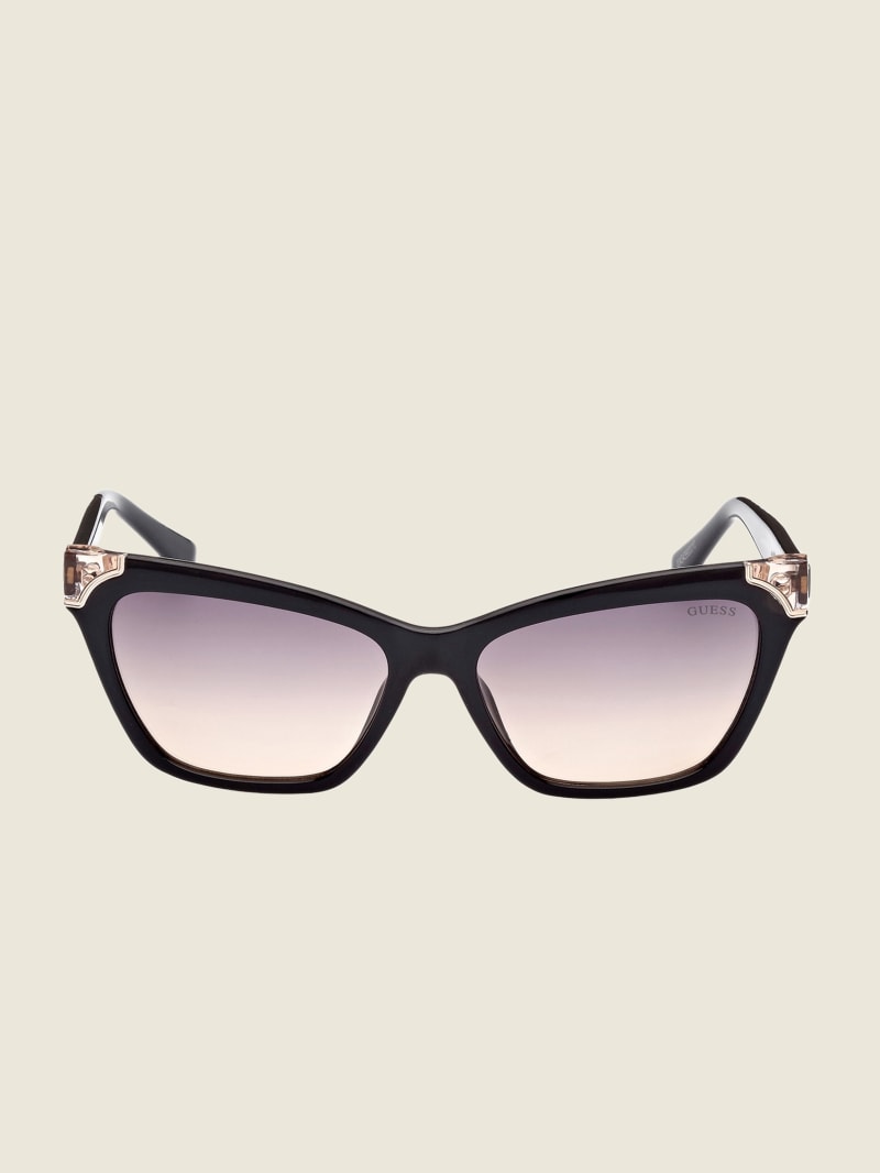 Guess Tortoise Plastic Square Women's Sunglasses Silver | 0472-EJDTM