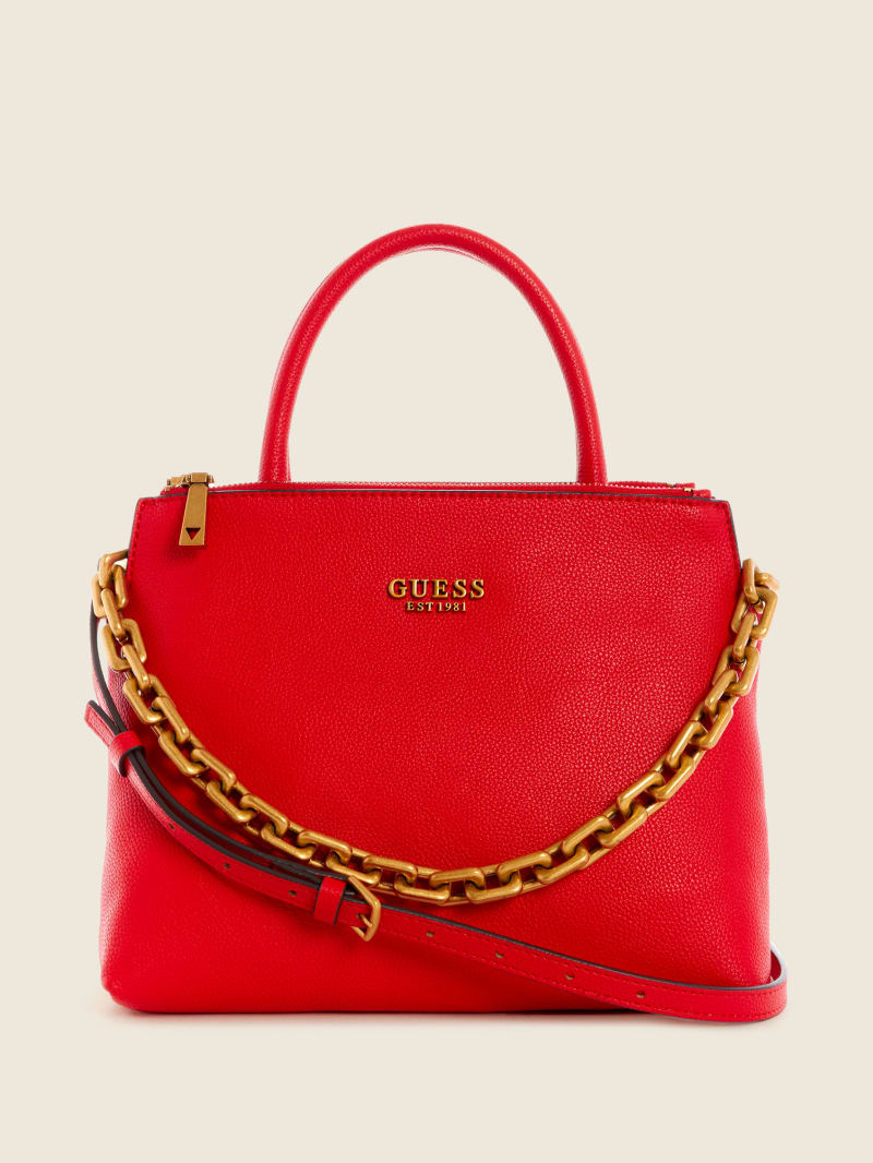 Guess Turin Triple Compartment Women's Satchel Bags Red | 2309-WIRUT