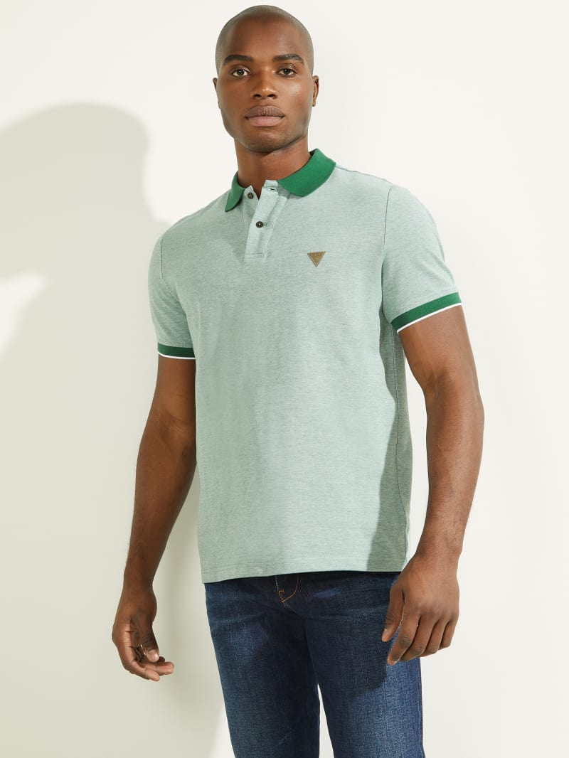 Guess Unai Men's Shirts Green | 9271-FKHPT