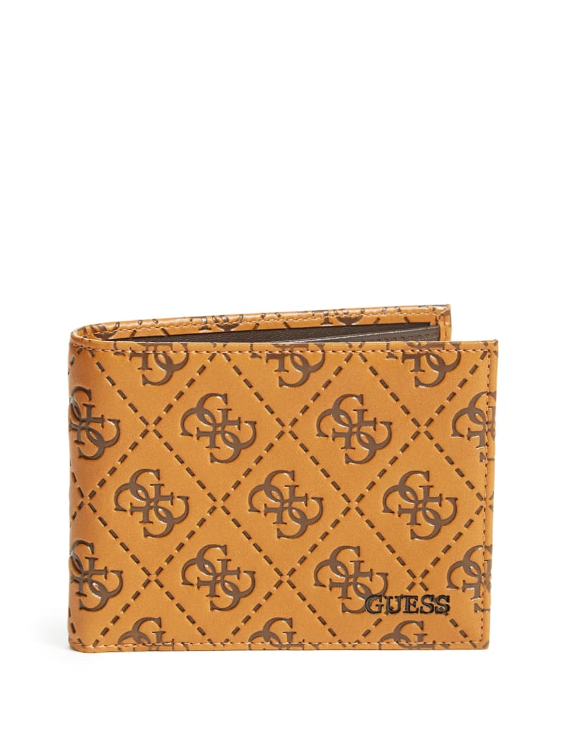 Guess Vezzola Embossed Billfold Women's Wallets Brown | 3164-OXLTB