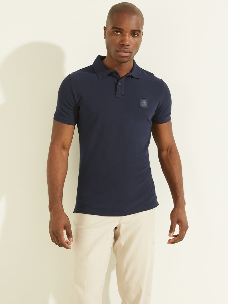 Guess Washed Men's Shirts Navy | 4152-JDGTL