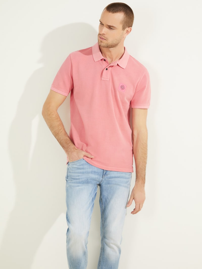 Guess Washed Men's Shirts Pink | 3605-QAFYT