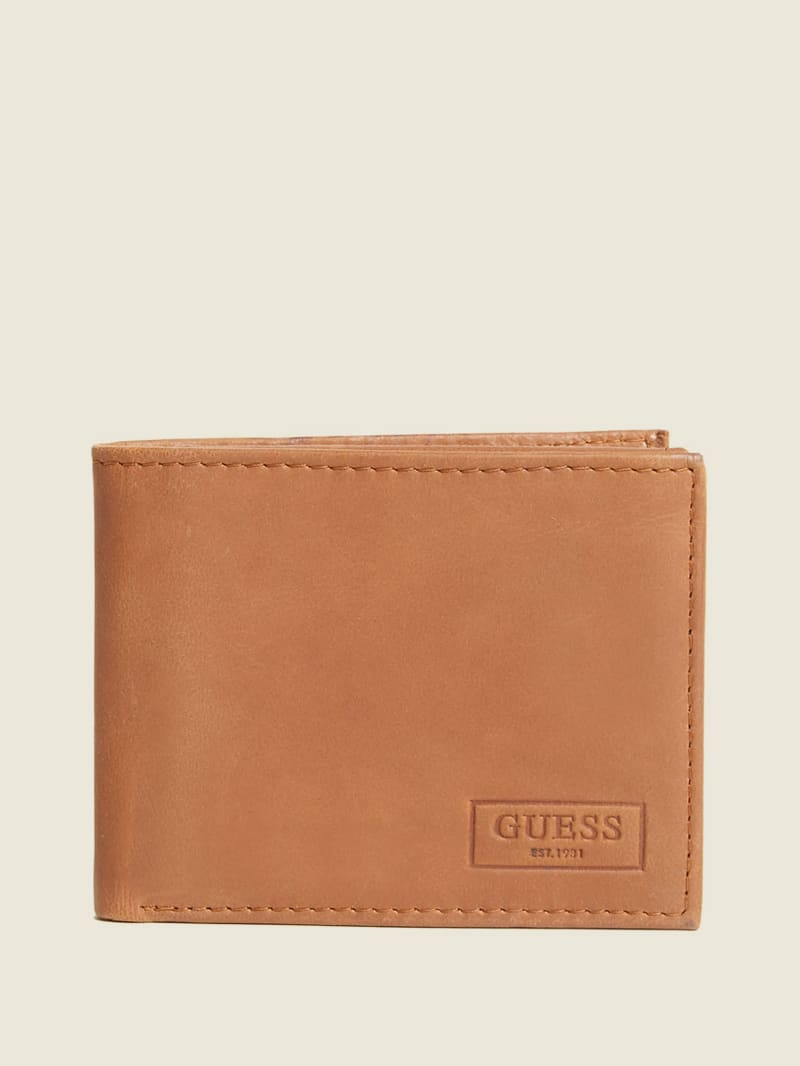 Guess West Passport Case Men's Bags Brown | 5731-BIPVX