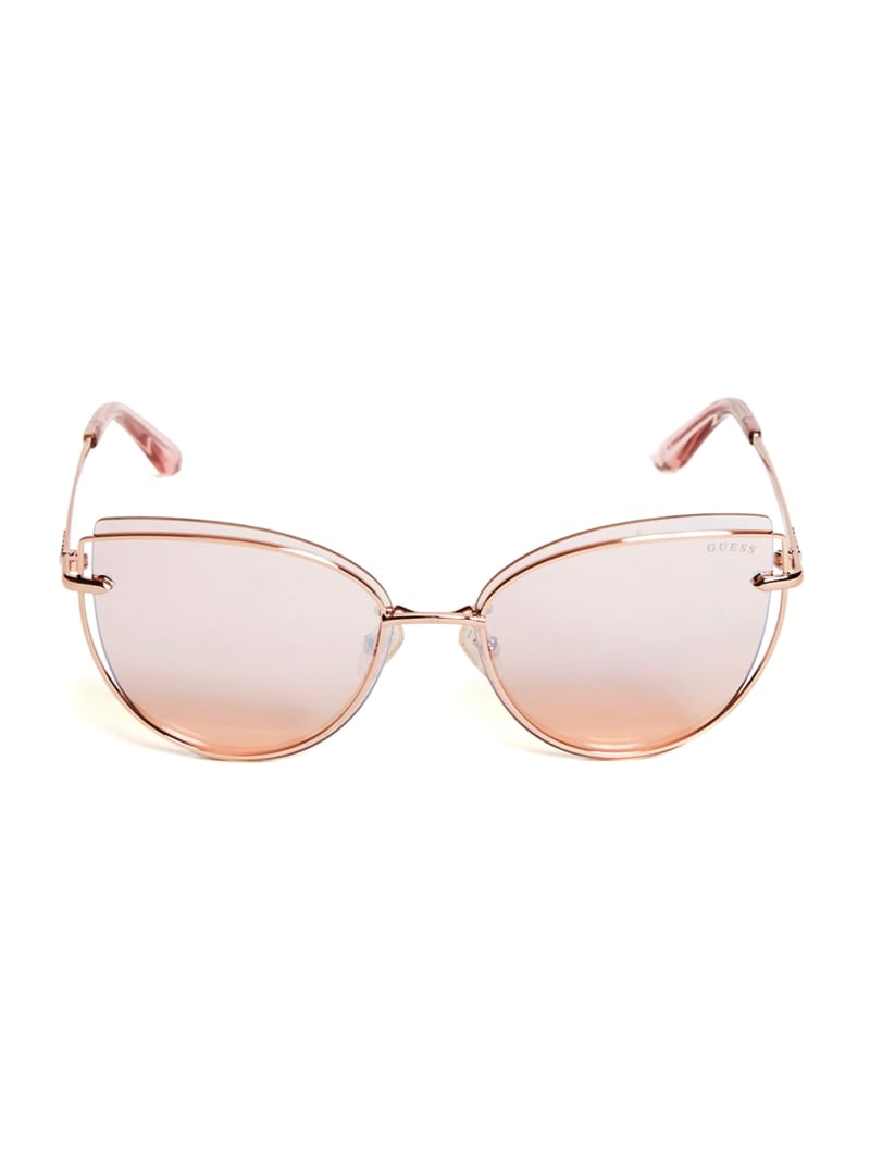 Guess Wired Cat Eye Women's Sunglasses Rose Gold | 8179-TGOJN