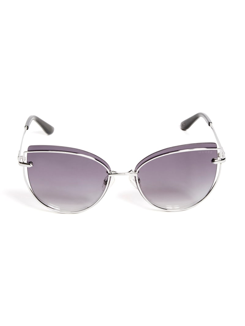 Guess Wired Cat Eye Women's Sunglasses Silver | 3214-IFUJR